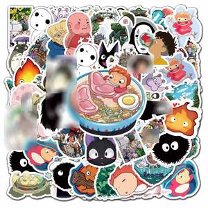 50 Pegatinas Decorativas Variadas de Dibujos Animados de <span class=keywords><strong>Miyazaki</strong></span> <span class=keywords><strong>Hayao</strong></span> para Diario, Portátil, Teléfono, Pegatina de El Viaje de Chihiro - Product Image 4