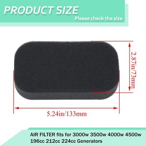 Filtro de Aire de Espuma para <span class=keywords><strong>Motor</strong></span> de Gasolina de 4 Tiempos <span class=keywords><strong>HONDA</strong></span> GX160 GX200 168F 5.5HP 6.5HP, Piezas de Generador, 17211-ZB2-000 - Product Image 1