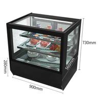 Vitrine réfrigérée d'angle en verre pour pâtisserie, comptoir personnalisé en acrylique, vitrine à pain de comptoir, vitrine à gâteaux, fabrication chinoise