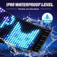 Panel de Luces LED Flexible para Automóvil, Pantalla de Mensajes, Banner de Píxeles Suaves, Programable por Aplicación, Patrón Desplazable, Animación, Pantalla de Matriz LED