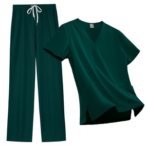 Pantalon droit basique pour uniforme d'infirmière Niaahinn en tissu polyester Dobby fin – Uniforme de soins post-partum pour femme de chambre/babay-sitter/infirmière philippine - Product Image 2