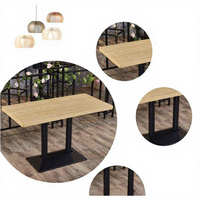 Table de restauration économique et confortable, petite table carrée en PU, restaurant, café, hôtel, restauration rapide, traiteur