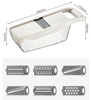 Coupe-légumes multifonctionnel, mandoline de cuisine pour pommes de terre et radis, râpe avec protège-mains de sécurité