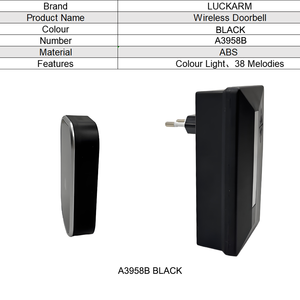 กริ่งประตูอัจฉริยะไร้สายกันน้ำ ระยะ 200 เมตร สำหรับห้องนอนและบ้าน พร้อมเสียงเพลง 38 เพลง - Product Image 3