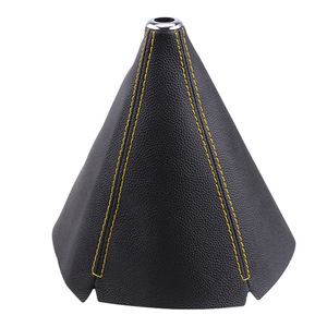 CRASTP Gear Shift Dust Cover Black Red Stitching <b>Car</b> <b>Interior</b> Modification Part for Manual Transmission - Product Image 5