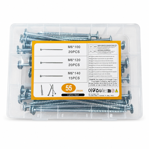 55 tornillos para madera con cabeza de arandela de hierro, tipo Pocket Hole, M6, zincados, estándar DIN - Product Image 4