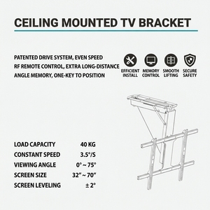 Soporte <span class=keywords><strong>de</strong></span> Techo Motorizado para <span class=keywords><strong>TV</strong></span> <span class=keywords><strong>de</strong></span> Alta Resistencia, Soporte Eléctrico Abatible para Pantalla <span class=keywords><strong>de</strong></span> <span class=keywords><strong>TV</strong></span> <span class=keywords><strong>de</strong></span> 85 Pulgadas - Product Image 3