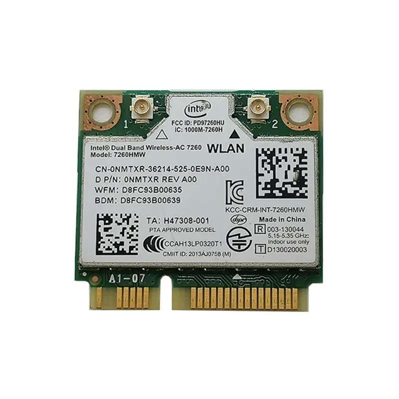 Carte réseau sans fil double bande Intel 7260 7260NGW PCI-E WiFi + Ble 4.0 pour carte réseau sans fil AC