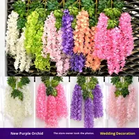 Bunga Wisteria Buatan Dekorasi Pernikahan Boho, Dekorasi Rumah, Dekorasi Pesta, Dekorasi Taman, Dekorasi Langit-langit, Tanaman Indoor Buatan