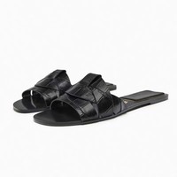Sandales plates en cuir pour femmes QF1, nouveau style d'été, chaussures de plage