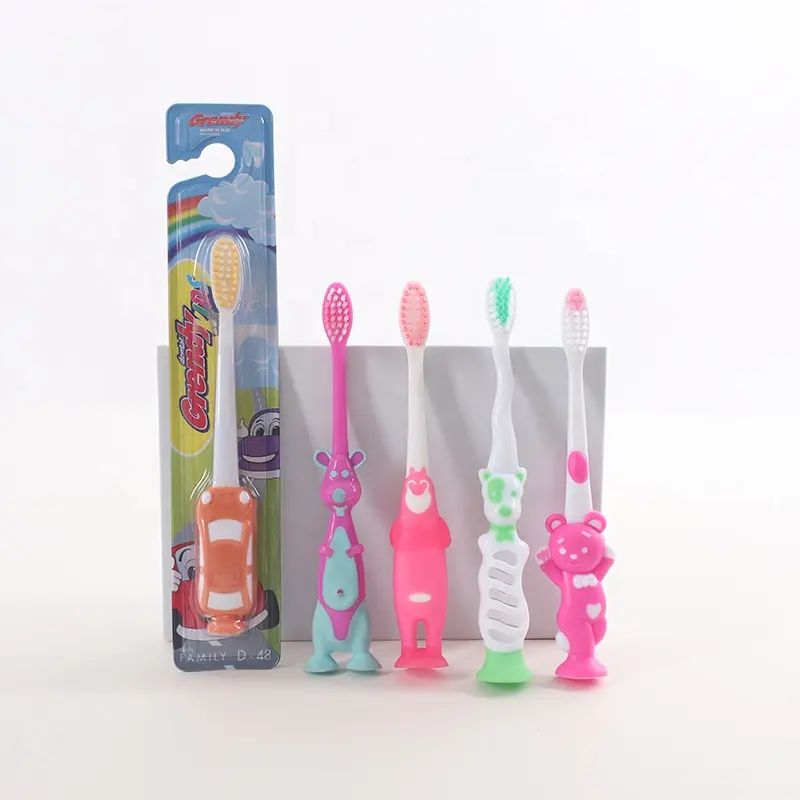 Wholesale Custom Plastic Children Cartoon Kids Toothbrush For Home Use Bristle Type Soft disposable toothbrush