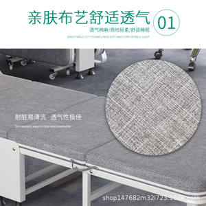 Lit pliant à quatre volets 8862, cadre en acier, design minimaliste, pour adultes et personnes âgées, 190x60 cm - Product Image 2