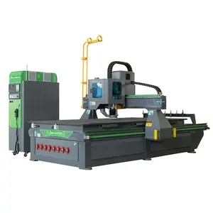 ATC CNC Router Wood Carving Machine 9kw Automatic Tool Changer Spindle HQD Dsp Controller 3 Axis Line Tool Magazine 200mm