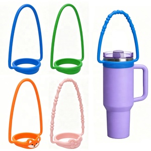 Manufacturer Custom Silicone <b>Water</b> <b>Bottle</b> Sleeve Ring Cup Tumbler Carrier Band Adjustable Elastic Silicone Ring for <b>Bottle</b> <b>Strap</b> - Product Image 1