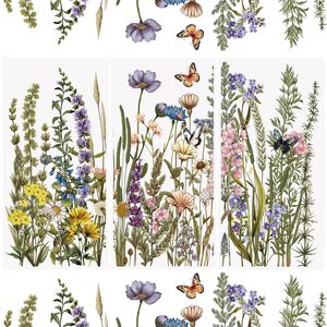 Autocollants de spécimens botaniques irréguliers, autocollants en papier auto-adhésifs, formes irrégulières de fleurs et de papillons pour la décoration de carnets et de journaux - Product Image 1