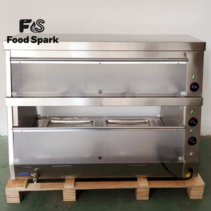 Vitrine chauffante électrique commerciale / Vitrine chauffante en verre incurvé Prix de gros d'<span class=keywords><strong>usine</strong></span> Frites Burgers <span class=keywords><strong>Poulet</strong></span> Commercial - Product Image 2