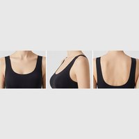 Soutien-gorge Confort Sans Coutures à Bretelles Larges 66% Nylon 34% Spandex Soutien Doux Dos en U à Enfiler Effet Sculptant Usage Quotidien F F+