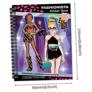 Little Designer <b>Creativity</b> Girls Best <b>Gift</b> Diy Fashion Outfit Dress up Sticker Activity Book for Kids - Product Image 6