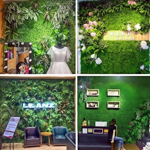Mur de gazon artificiel en PVC écologique décoratif de longue durée fond de paysage intérieur extérieur vert hauteur 4-10cm - Product Image 4