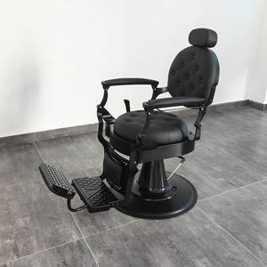 Hydraulique rétro Salon coiffure barbier chaise inclinable toilettage <span class=keywords><strong>Massage</strong></span> pour coupe de cheveux salle à manger cuisine Application tissu - Product Image 5