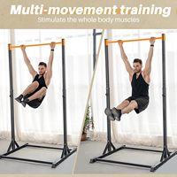Tour de puissance portable 330LBS Station de barre de traction de gymnastique à domicile Construction en acier durable Tour de barre de traction facile à utiliser