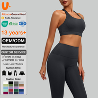 Sports Bra <strong>Yoga</strong> Leggings <strong>Set</strong> Solid High Waist Seamless Fitness Activewear Removable Padding Custom Available <strong>Best</strong>-<strong>Selling</strong> Bulk
