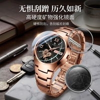 Nouvelle montre à quartz unisexe élégante en alliage de 20 mm avec aiguilles couleur acier inoxydable, double date, aiguilles lumineuses, version étanche améliorée
