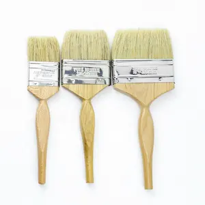 BIYU Paint Brush Manufacturers China High Quality Wooden Handle Flat Paint Brush