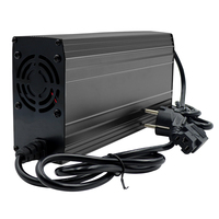 Chargeur de batterie au lithium automatique 48V 60V 72V 10A 12A 15A, chargeur de batterie LiFePO4 Li-ion 36V pour moto, chariot élévateur, balayeuse