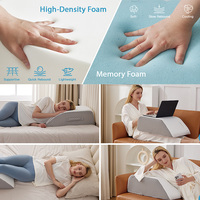 Premium mousse à mémoire de forme genou Wedge oreiller jambe ascenseur aide au sommeil jambe oreiller coussin de chevet taie d'oreiller amovible