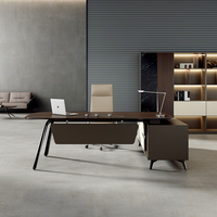 Bureau de direction en forme de L moderne et contemporain de haute qualité, table de bureau modulaire en bois pour un usage domestique