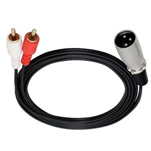 Câbles ODM et accessoires couramment utilisés XLR mâle vers 2RCA mâles haut-parleur stéréo ampli câble Y adaptateur de microphone ligne de réglage - Product Image 2