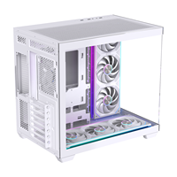 LOVINGCOOL Diseño de pantalla digital Vidrio templado Blanco Computadora de escritorio Gaming Case ATX MATX ITX Full Tower Pc Case Stock