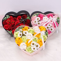 Savon en forme de rose pour la Saint-Valentin, coffret cadeau d'anniversaire pour petite amie, cadeaux de fête festifs