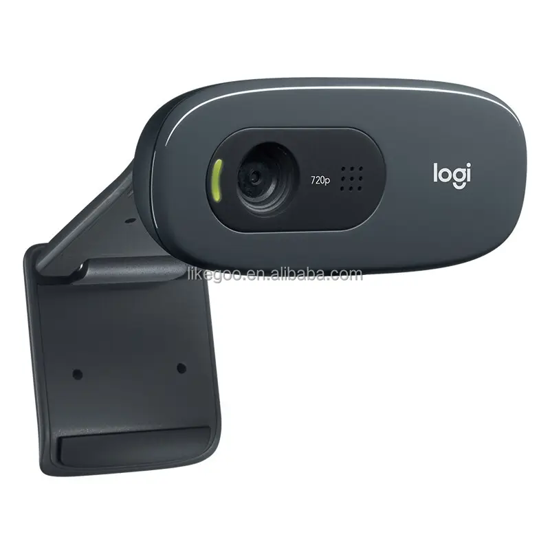 Orijinal Logitech C270 sabit odak dahili mikrofon 720p HD Webcam Video aramalar HD usb kamera resmi