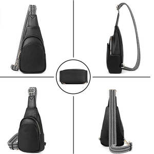 Sac banane unisexe vintage 2025 en cuir PU avec sangle réglable, fermeture éclair, imperméable, couleur personnalisée, logo personnalisé, taille personnalisée - Product Image 3