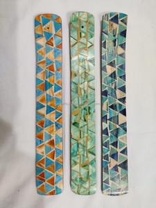 Soportes de incienso con incrustaciones de hueso, varita de incienso de bambú indio, personalizado, religioso, hecho a mano, Uttar Pradseh - Product Image 2