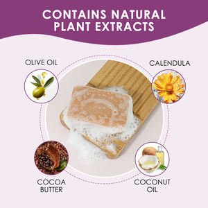 Etiqueta privada 100g cara y cuerpo piel brillo hidratante eczema jabón Natural hecho a mano jabón <span class=keywords><strong>artesanal</strong></span> ideal para piel seca - Product Image 3