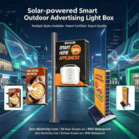 Neue Outdoor Hängende Rechteckige Aluminium-Catering-Werbetafel für Parkplätze mit Solarphotovoltaik-Panel und Doppelseitiger LED-Leuchtbox