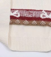 Écharpe fine en crochet de style preppy avec imprimé animal mignon, pull pour femme avec col boutonné