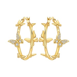 Pendientes de Aro Grandes de Latón con Diseño de Luna, Lujosos, Modernos, Geométricos, con Circonitas y Cuentas de Oro Fresco Estilo Coco, Regalo - Product Image 4