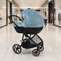 Poussette pour bébé personnalisée OEM, nacelle, système de voyage, cadre en alliage d'aluminium, housse en lin, capacité de charge de 20 à 22 kg, 0 à 3 ans