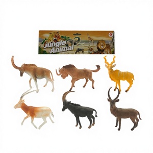 Figura de Veado da Floresta Oca de 5 Polegadas, 6 por Pacote, Brinquedo de Plástico Animal - Product Image 2