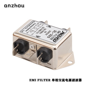 ตัวกรอง EMI ของอันโจว รุ่น DL-3D3 250VAC 3A ตัวกรองสายไฟฟ้ากระแสสลับเฟสเดียว - Product Image 2