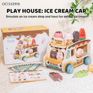 Mini Carrito <span class=keywords><strong>de</strong></span> Helados Móvil, <span class=keywords><strong>Juguetes</strong></span> <span class=keywords><strong>de</strong></span> <span class=keywords><strong>Madera</strong></span> <span class=keywords><strong>para</strong></span> Niños, <span class=keywords><strong>Juguetes</strong></span> <span class=keywords><strong>de</strong></span> Simulación Montessori con Helado <span class=keywords><strong>de</strong></span> Juguete y Dinero en Efectivo - Product Image 3