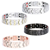 Pulseras Magnéticas de Turmalina con Protección Cuántica EMF y Energía Escalar para Hombres, Venta al Por Mayor
