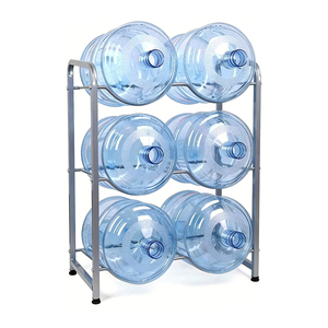 Soporte Desmontable Resistente para Botellas de Agua, Estante de Almacenamiento de Agua de 3 Niveles y Doble Fila para 6 Botellas, Uso en Oficina y Hogar - Product Image 1