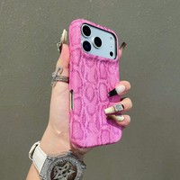 Étui de téléphone portable rétro pour femmes en cuir PU imprimé serpent et léopard pour iPhone 13 14 15 16 17 pro max, coque antichoc, vente en gros
