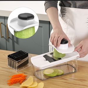 <b>Multifunctional</b> Fruit & <b>Vegetable</b> Kitchen Gadget Salad <b>Cutter</b> Chopper Fruit Slicer Grater Shredder With Drain Basket - Product Image 3