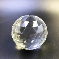 JWFH Vente en gros Boules de cristal facettées décoratives de haute qualité 80 mm avec fond plat